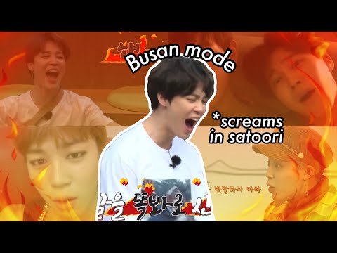 jimin' s busan satoori (dialect) jumping out | don't make the busan boy angry