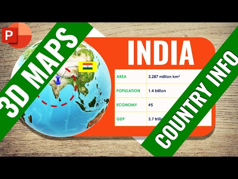 PowerPoint 3D Earth with Country statistics | Free Template