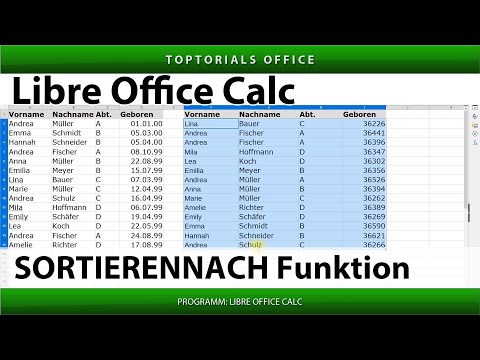 SORTBY function | Detailed sorting (LibreOffice Calc)