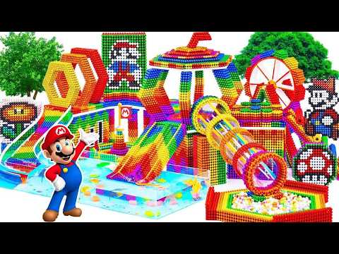 ASMR x1.5 - How to Build Cartoon Playground For Pets From Magnetic Balls