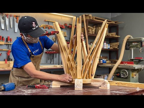 No One Believed These Wooden Strips Could Become a Stunning Table // Incredible Craftsmanship