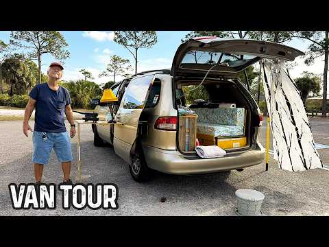 He Spent $3,000 Converting a FREE Minivan into a Home on Wheels