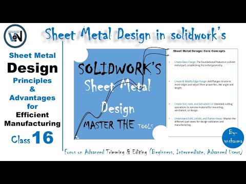 Sheet Metal Design in solidwork’s "Class-16"