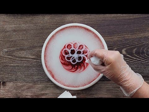 #1604 Valentines Day Red 3D Bloom Resin Tray