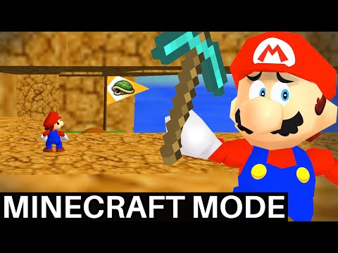 What if Minecraft Took Over Area 3 in Super Mario 64?
