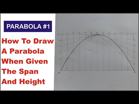 PARABOLA #1. How to Draw a PARABOLA when Given the Span and the Height | Define a Parabola Curve