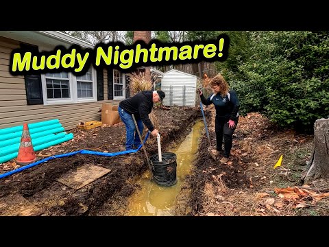 The Lowest House Always Gets the Neighbor's Water (Open French Drain Fix)