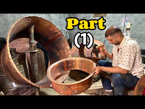 Coppersmitting : Making a handmade copper confectionary pot(Patil Halwa)😍🇮🇷 part 1