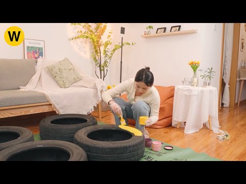 The girl renovates the garden and decorates the apartment, the talented girl I used to know