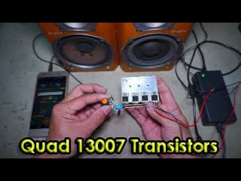 Diy Amplifier Quad 13007 Transistors  From The Old Computer Power Supply