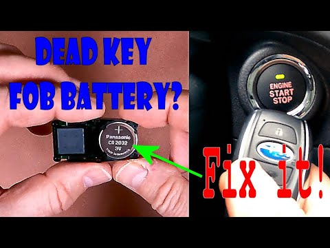 How to replace dead battery in key FOB for Subaru keyless entry/ignition