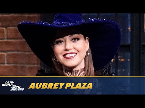 Aubrey Plaza Goes All Out to Scare Kids on Halloween