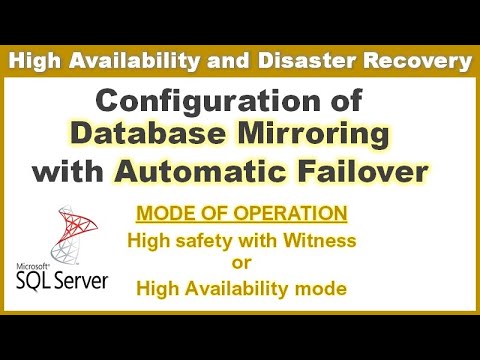 Database Mirroring with Automatic Failover || High Availability mode in SQL server || Ms SQL