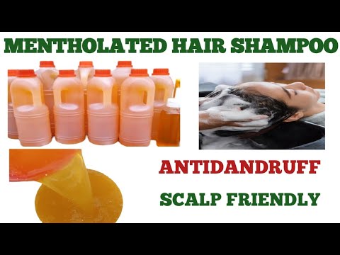 HOW TO MAKE HAIR SHAMPOO FOR BUSINESS,DIY TRANSPARENT ANTIDANDRUFF HAIR SHAMPOO, MENTHOLATED SHAMPOO