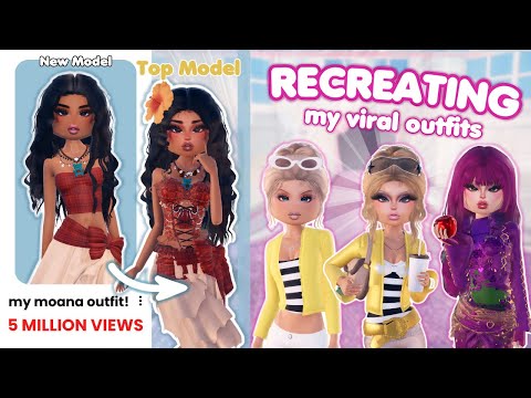 RECREATING *MY MOST* VIRAL OUTFITS IN DRESS TO IMPRESS (Roblox)