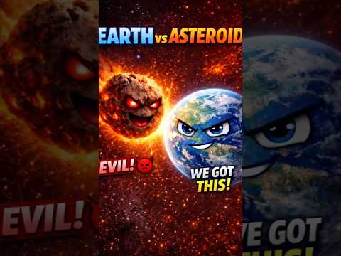 Earth vs astroid💀🗿 #space #facts #astronomy #universe