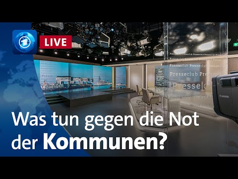 Live: Presseclub | Leere Kassen, düsteres Stadtbild: Was tun gegen die Not der Kommunen?