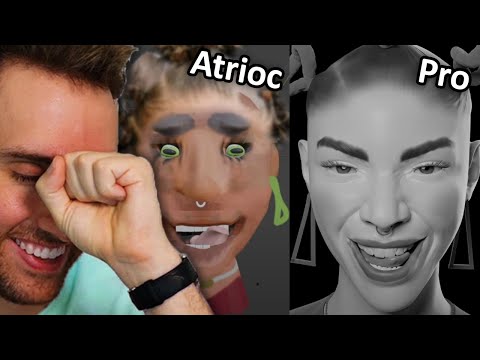 Atrioc Tries to Sculpt in Blender