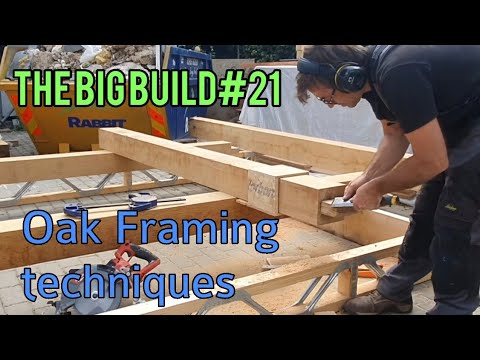 The Big Build 21. How to make a simple Oak frame to support roof rafters