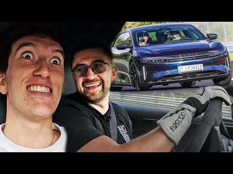 I DROVE MY INTERNS SICK in 1234hp Lucid Air Sapphire! // Nürburgring