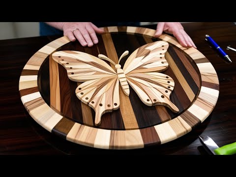 Incredible Woodworking: Creating a One-of-a-Kind Butterfly Epoxy Table