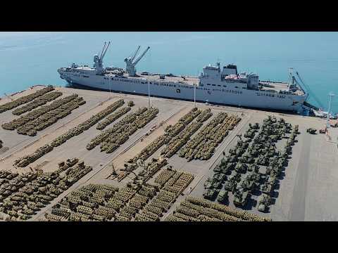 BREAKING! America Unloading Billions Worth of Scary Military Hardware at European Port
