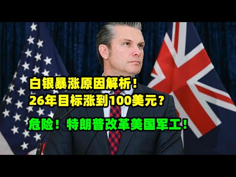 黄金价格走势：12月17日白银暴涨原因找到了！2026年涨到100美金？危险！特朗普改革美军军工复合体！#白银价格走势 #白银 #黄金价格