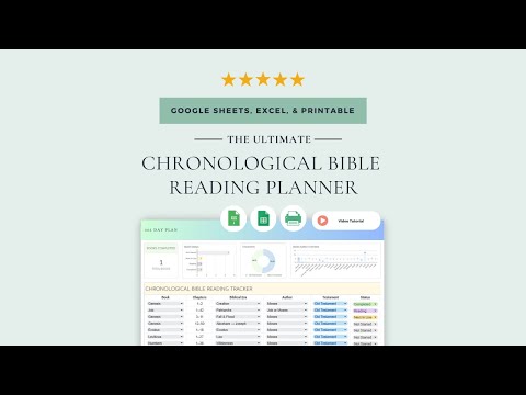 Chronological Bible Reading Planner + 365 Bible In A Year (Google Sheets, Excel, & Printable)