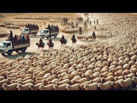 Amazing Giant Farms - 287 Million Sheep Are Raised By Chinese Farmers This Way