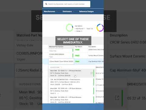 Octopart Pro: Instant Part Matching Technique