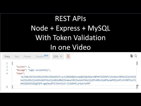 Build RESTful APIs with Node.js express and MySQL | Authentication with JWT | In one Video
