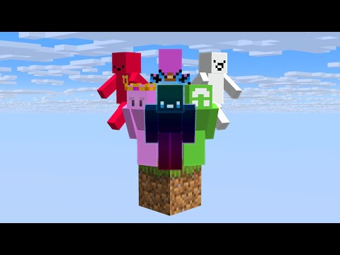 I Put 6 YouTubers On One Block In Minecraft