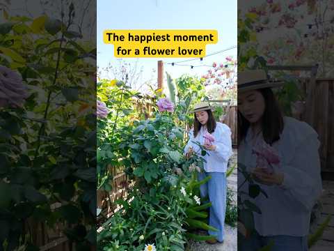 The happiest moment for a flower lover 🌸