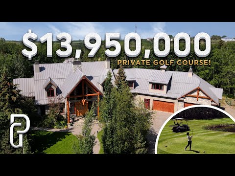 $13,950,000 Mansion & Private Golf Course in Calgary, Alberta | Luxury Home Tour