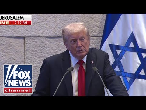 Trump delivers remarks to the Israeli Knesset amid historic peace deal with Hamas