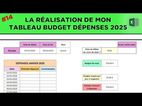 #14 Comment je gère mon budget dépenses sur Excel ? - Modèle 2026 disponible - Lien en description