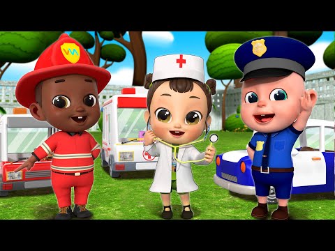 Learn Jobs and Careers | Policeman, Doctor and Fireman Song | Rosoo Nursery Rhyme & Kids Songs