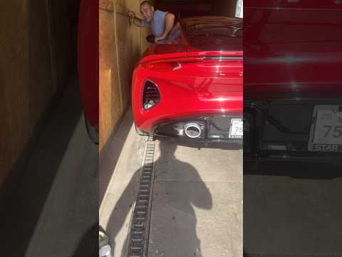 Loading up a sold Lotus Emira, this was a tight squeeze #lotus #emira #magma #shipping #houston🫃