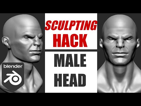 Male Head sculpting, Blender 2.9 tutorial faster way to learn