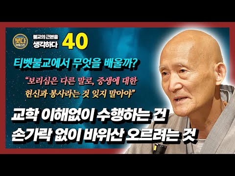 청전스님, 티벳불교에서 배우다 : "교학을 모르고 수행하는 것은 손가락 없는 사람이 바위산을 오르려는 것"  [붓다빅퀘스천 40회]