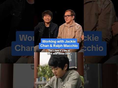 They're right behind me, aren't they? #karatekidlegends #benwang #jackiechan #ralphmacchio #movie