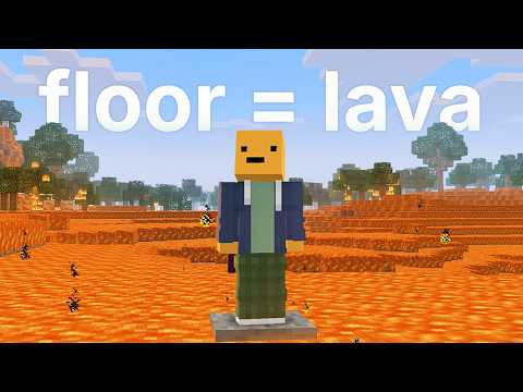 Beating Minecraft, But The Floor Is Lava