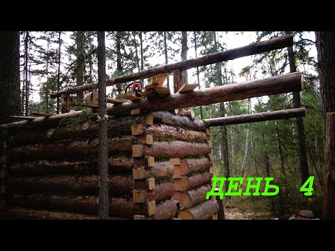 СРУБ ЗА 4 ДНЯ ИЗ ПОЛУБРЕВНА. СТРОИТЕЛЬСТВО ИЗБЫ