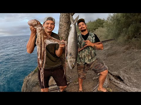 Hawaiian Style Cliff Fishing, Boar Hunting, and Spearfishing