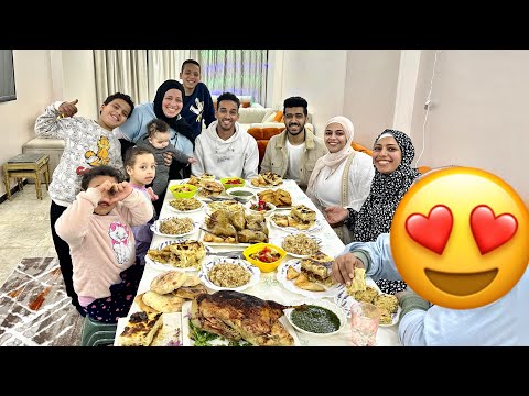 العيله كلها اتجمعت اخيرا 💃🏻عملنا اكبر وليمه رمضانيه