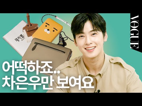 [마이보그] 차은우 인생 첫 가방 공개!💥그렇지만 우린 은우 말고는 보이지 않아요...💧ㅣMY VOGUE(에어팟 케이스, 마스크 스트랩, 보조배터리, 남자 지갑 추천)