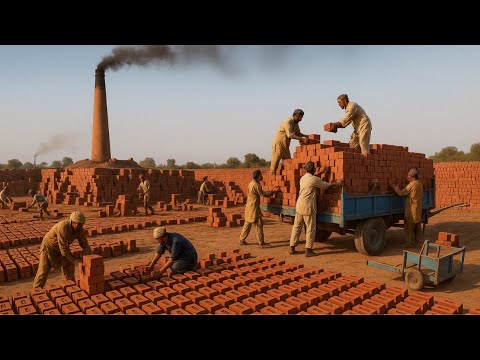 Unbelievable HardWorking Clay to Bricks Full Manufacturing Process