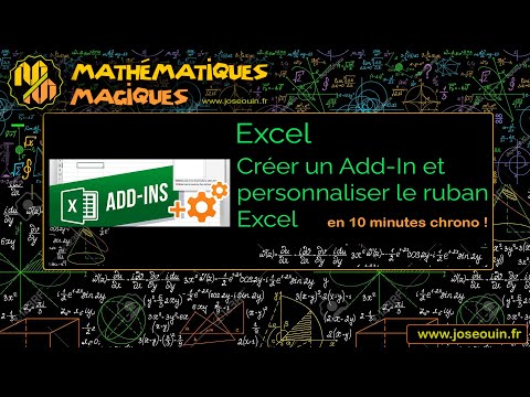 Excel : Créer un Add-In et personnaliser le ruban Excel