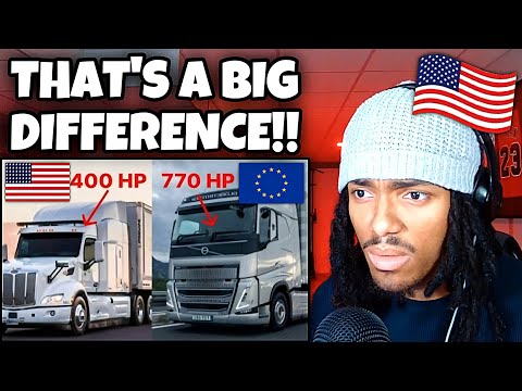 AMERICAN REACTS To Why European Trucks Have MORE Horsepower than American trucks