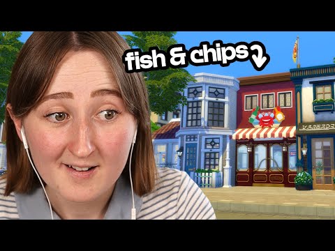i tried building a *realistic* fish & chip restaurant in the sims